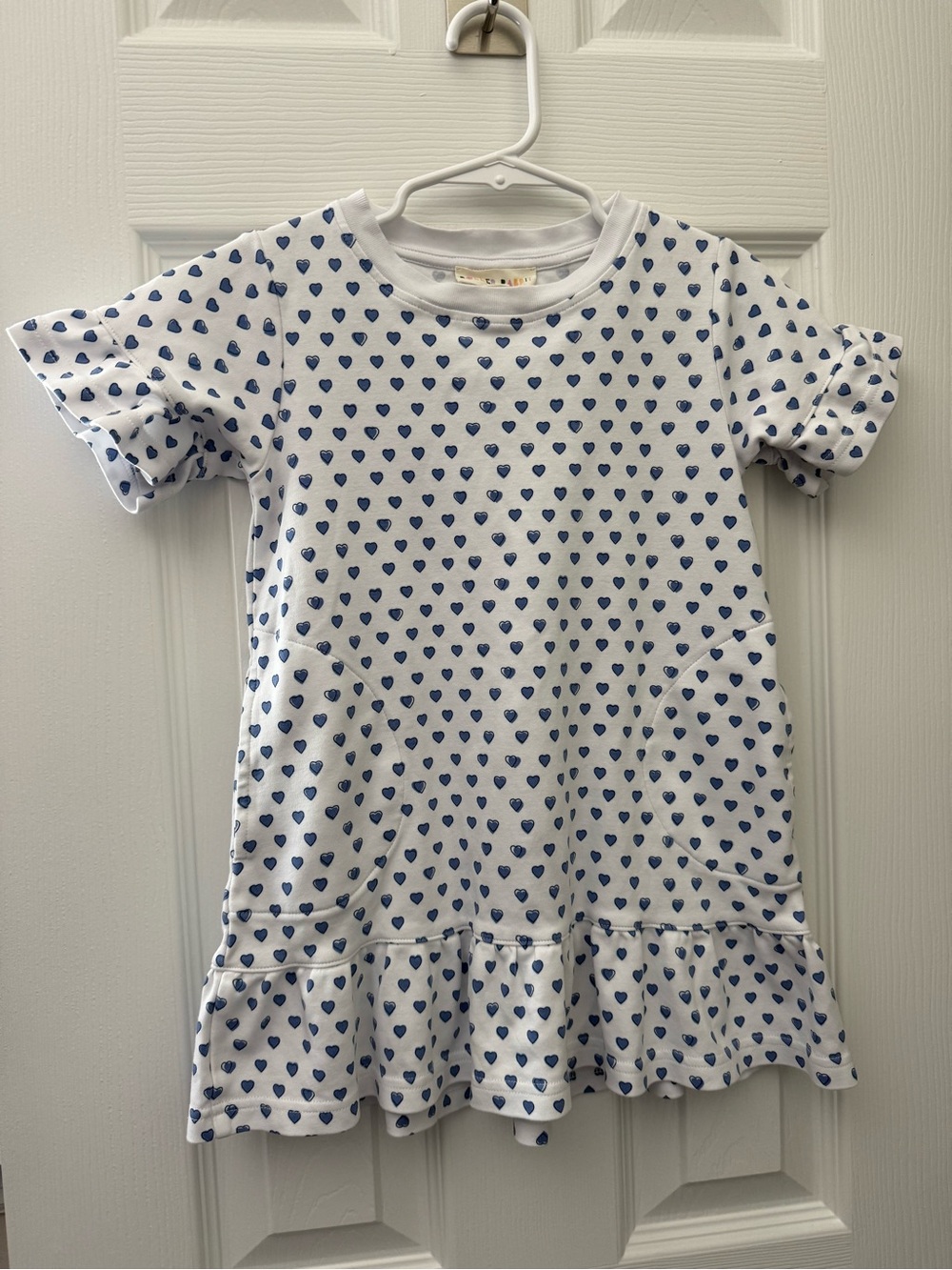 Roller Rabbit White Tee with Blue Heart Print